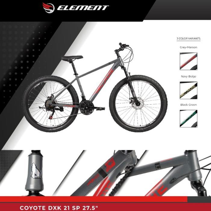 sepeda gunung mtb 27.5 element coyote model terbaru sepeda mtb coyote by element
