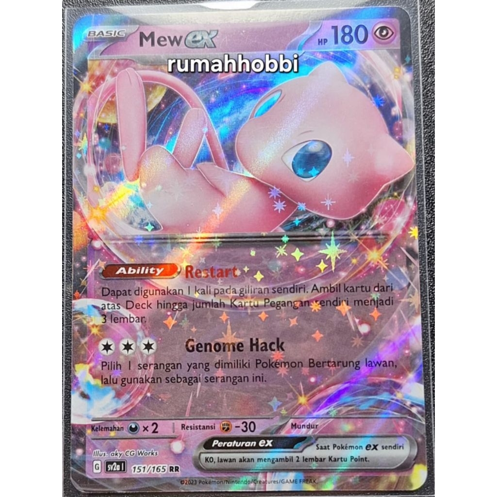 Mew EX RR 076/190 Pokemon Indonesia Harta Berkilau SV4 - ORIGINAL POKEMON INDONESIA