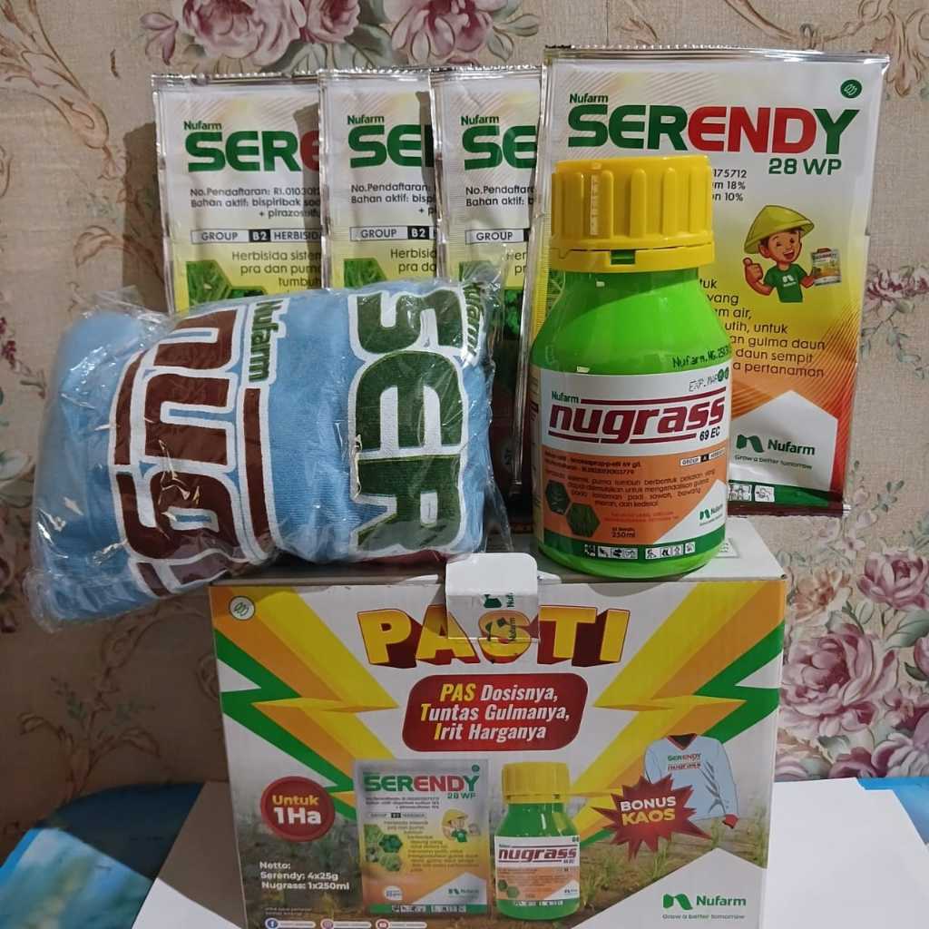 Herbisida Padi Serendy 28 WP  Nugrass 69 EC Paket Herbisida Ampuh Basmi Gulma Padi