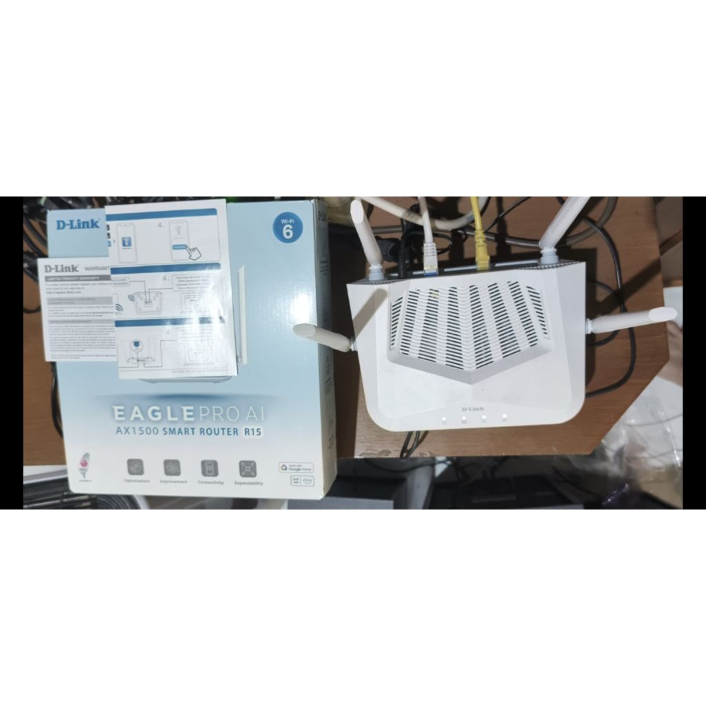 router wifi 6. dlink r15 eagle pro ai ax1500 bekas / second