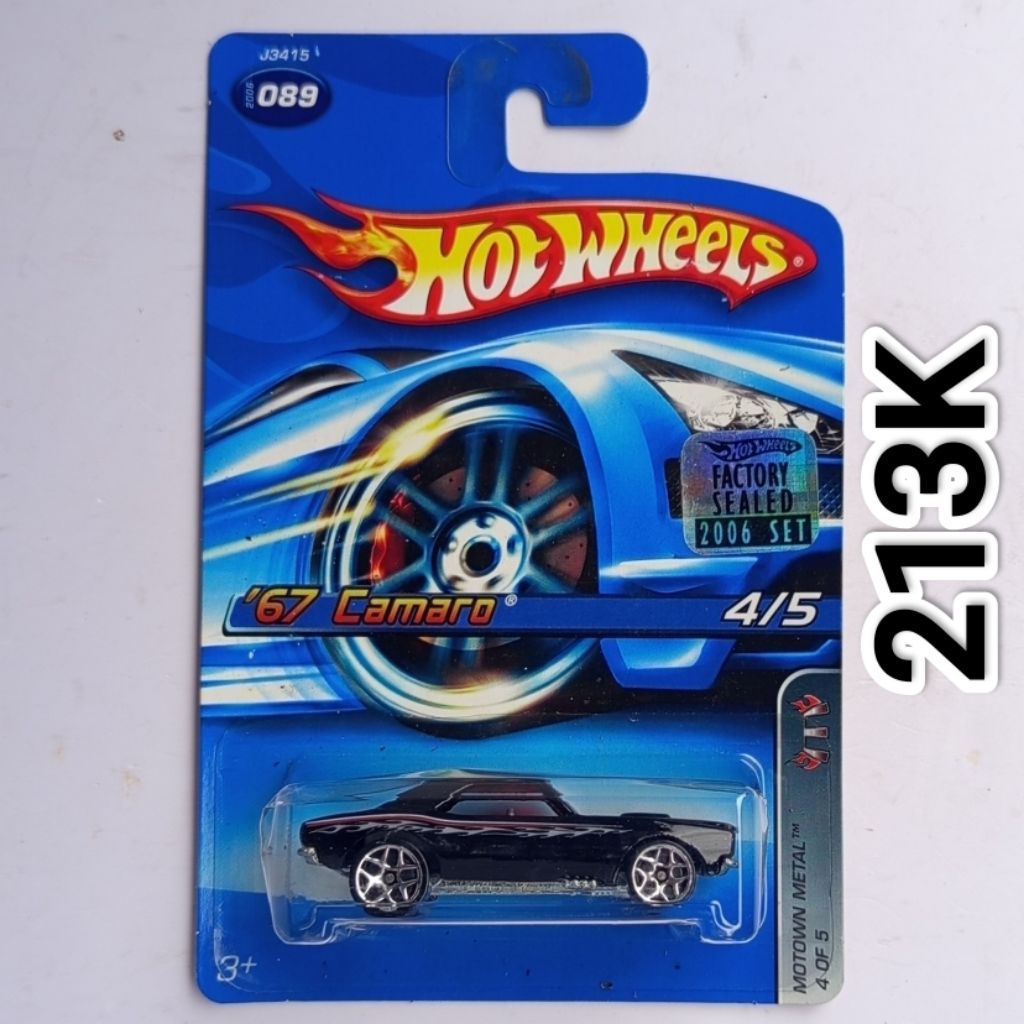 Hot Wheels Motown Metal Chevy 67 Camaro Factory Sealed open Hood