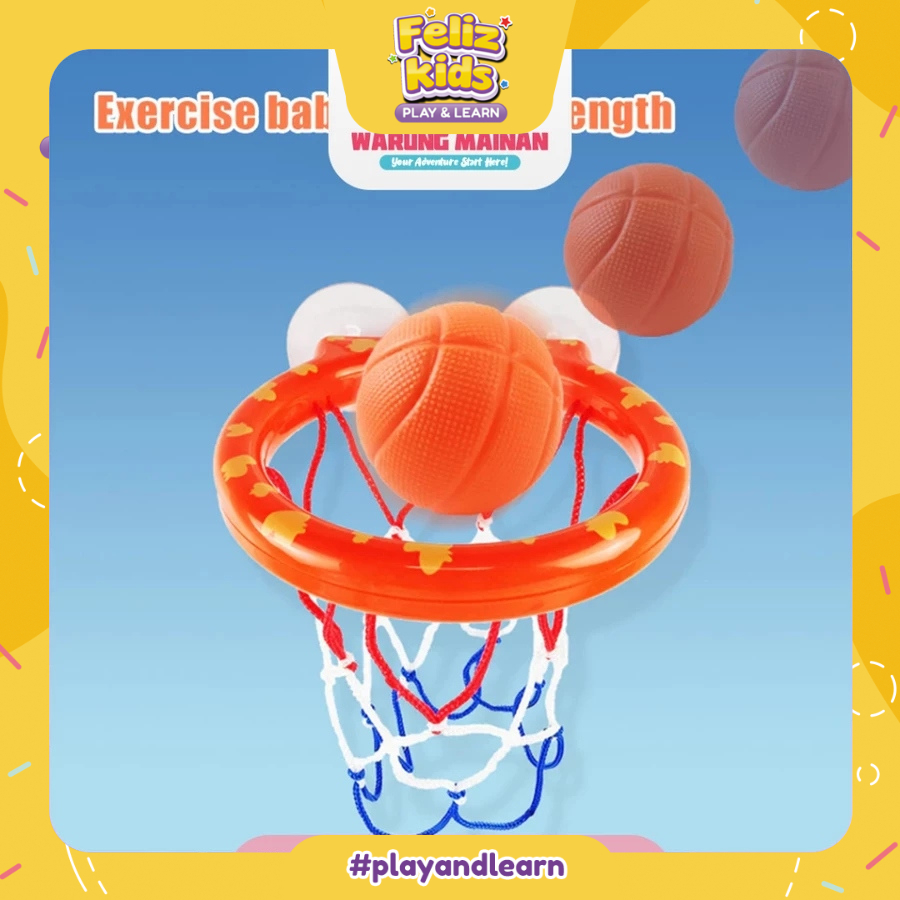 [FELIZKIDS] [FK506] Mini Ring Basket Bola Hoop Basketball Keranjang Sucker Dinding Tempel Mainan Man