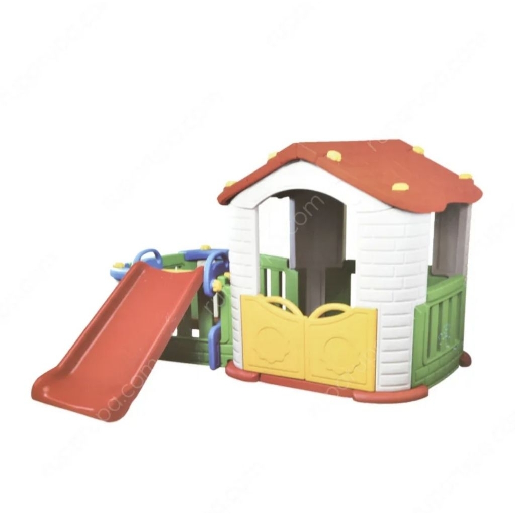 Nikata Toys - AA1 [KINGDOM] Paso Big Happy Playhouse Dengan Slide Chd 803/Mainan Perosotan
