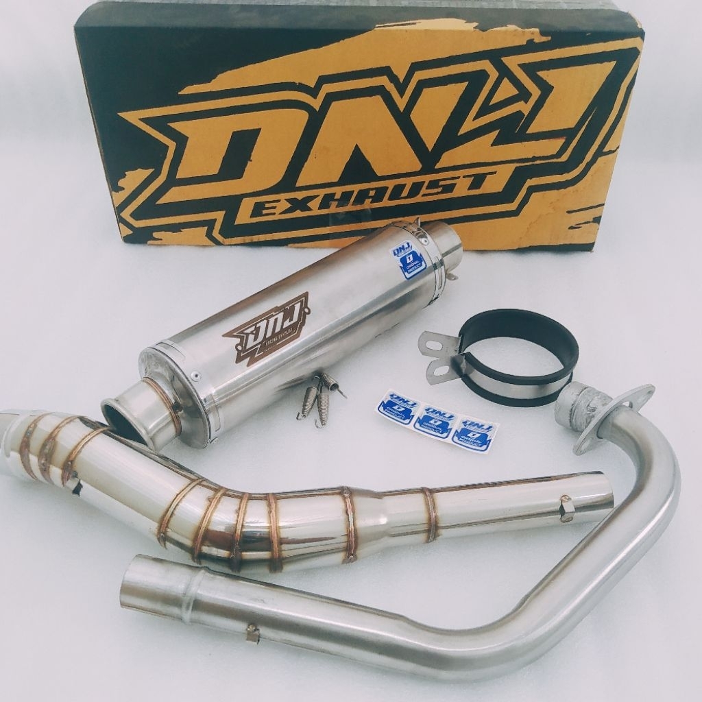 Knalpot Racing DnJ Suara Ngebas Adem Untuk Motor Satria Fu Vixion R15 Mx135 Sonic 150R Cb Cbr 150R G