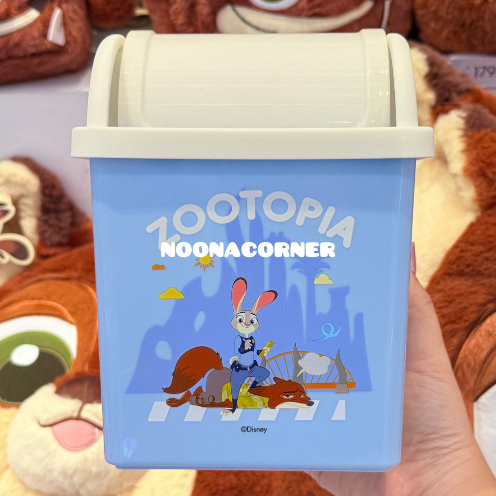 Miniso x Disney‼️ Swing Lid Trash Bin / Tempat Sampah Zootopia Collections