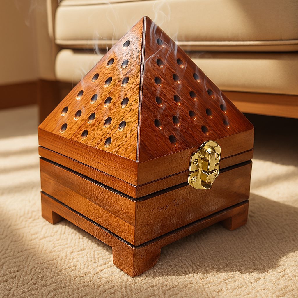 tempat bukhur kayu jati Piramida