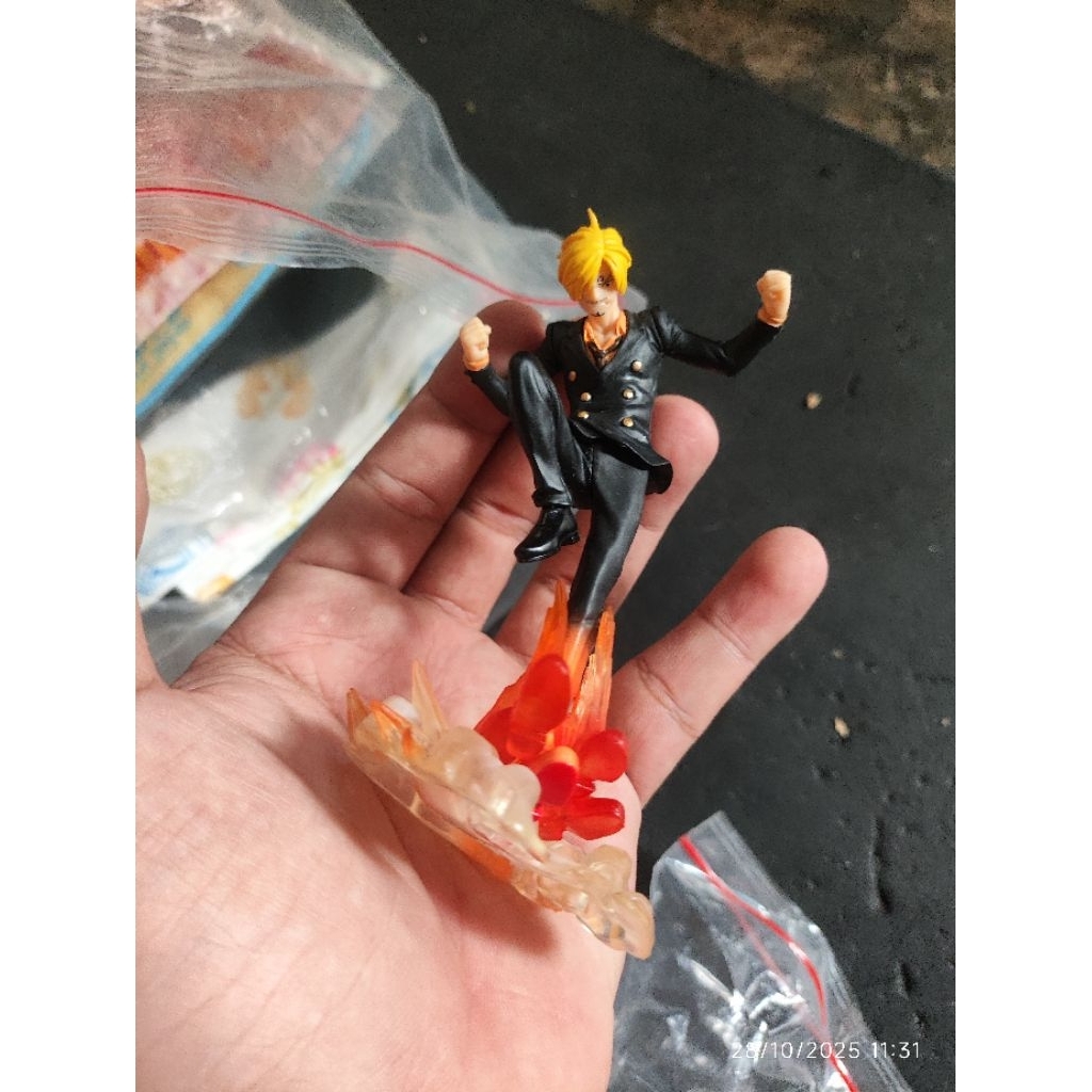 diable jambe sanji mini figure original logpose hg bandai ori