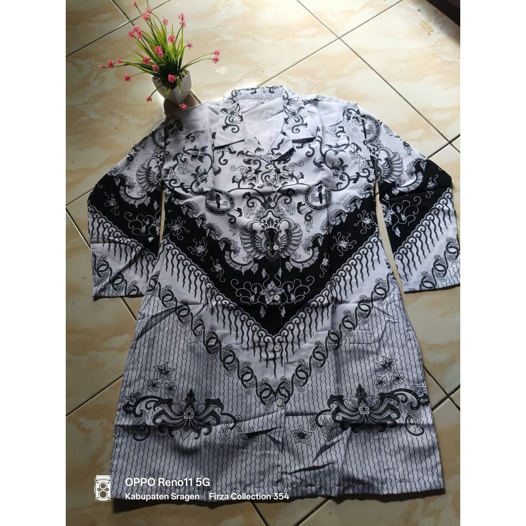 Tunik Seragam Batik PGRI Motif KUSUMA BANGSA Lapis Furing Premium