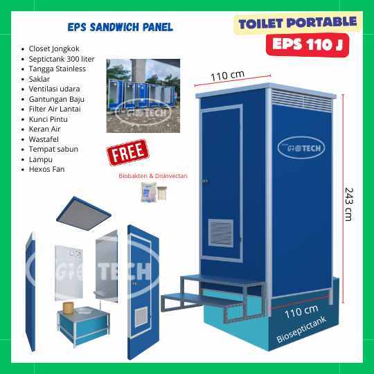 Toilet Portable Proyek EPS Sandwich Panel - Toilet Surabaya Gresik