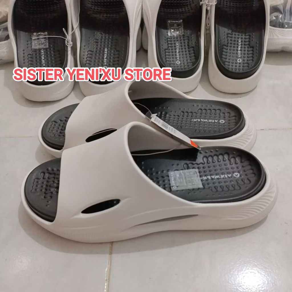 Sandal Airwalk Derek Men Slides WHITE/BLACK (Size 39,40,42,43) ORIGINAL STORE 100%
