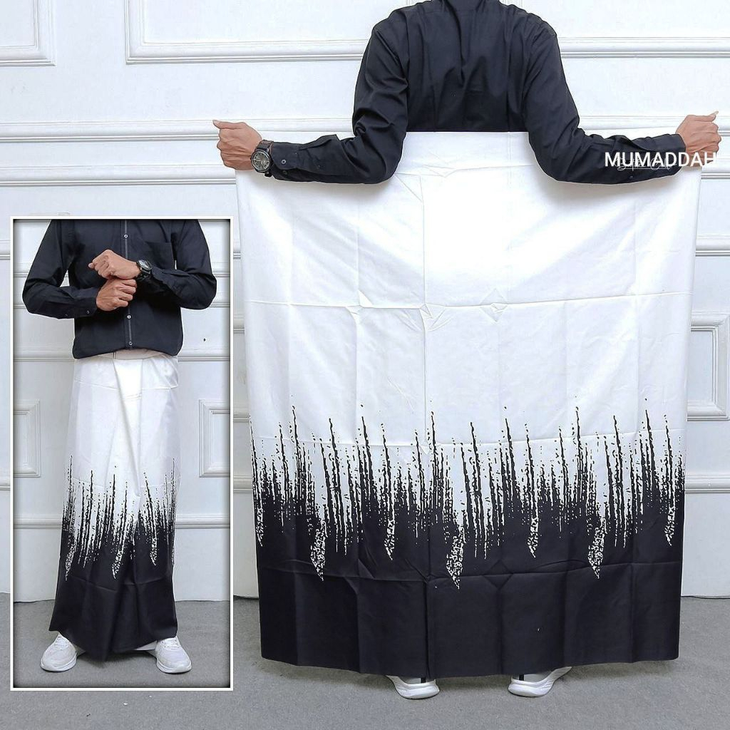 Sarung Batik Rabbani Palestina Warna Hitam Murah Santri Cowok  Katun Poliester Motif Keren Keren Ter