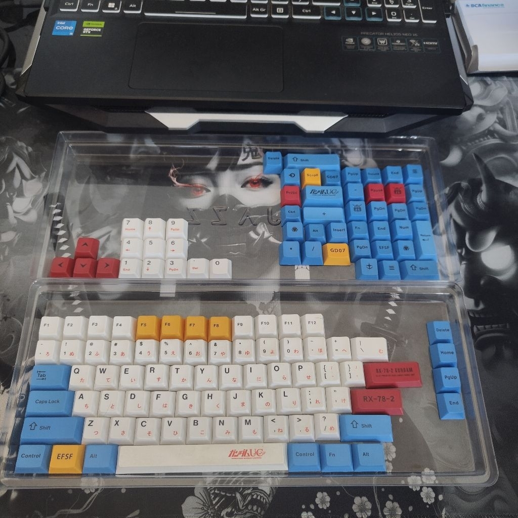 Gundam Unicorn Japanese PBT Dye Sub Keycaps Keycap Set - GUNDAM UNICORN
