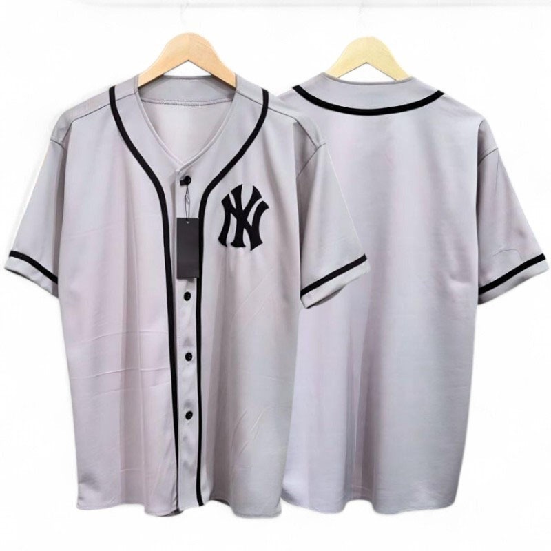 BAJU BASEBALL NY JERSEY SILVER WANITA & PRIA