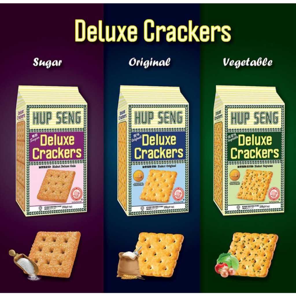Hupseng Deluxe Cracker Original Sugar Vegetables Crackers Hup Seng Malaysia Hup Seng Deluxe