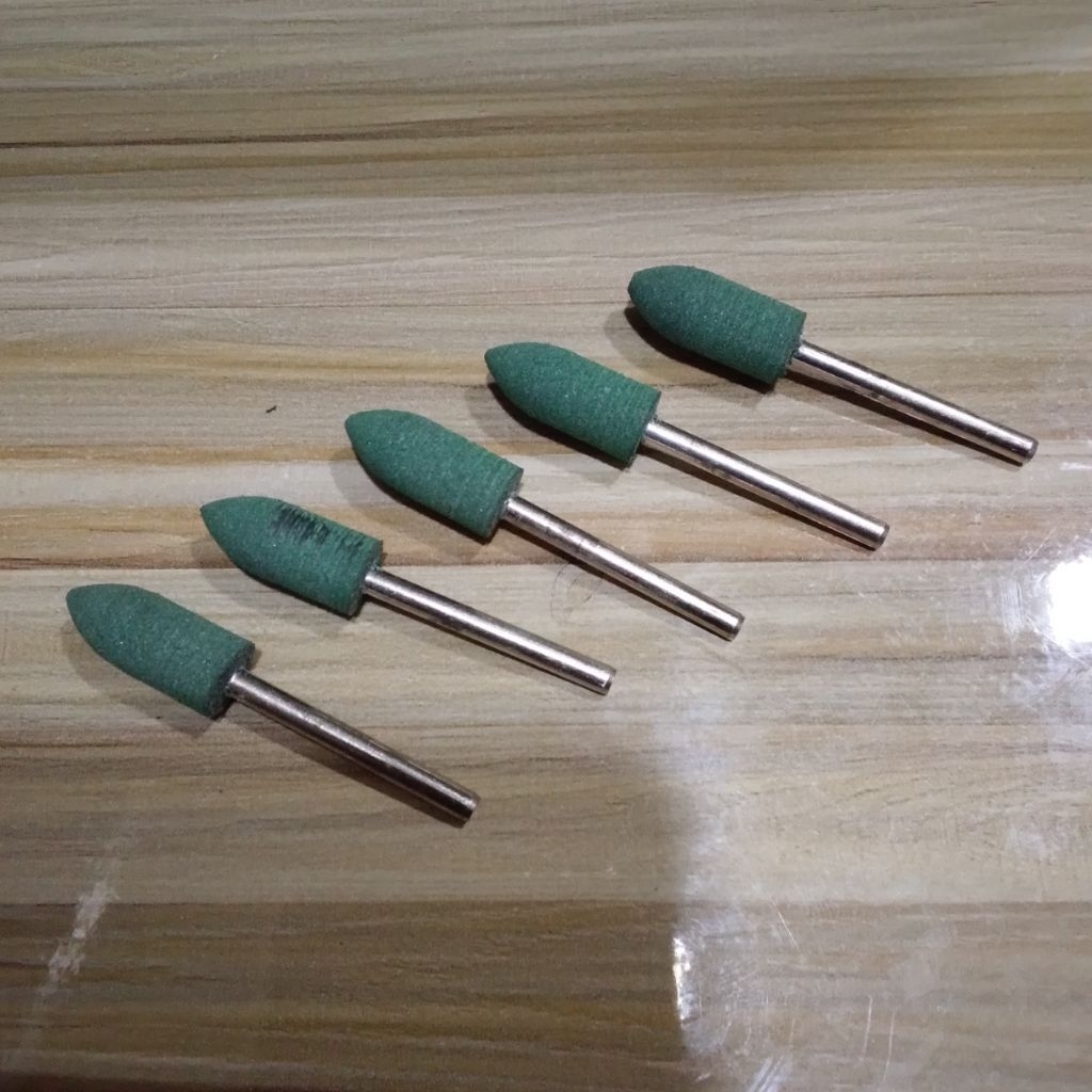 Batu Gerinda Asah mini Diameter kepala 8mm As 3mm Rubber Grindstone New Original