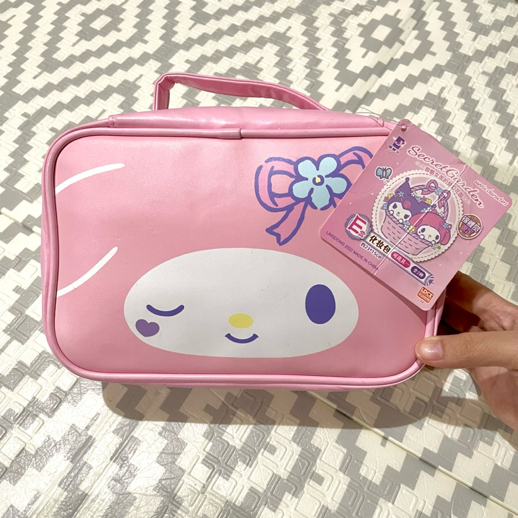 NEW My Melody Sanrio Secret Garden Make Up Pouch | Tas Tenteng Original Ori Jepang Japan Licensed Be