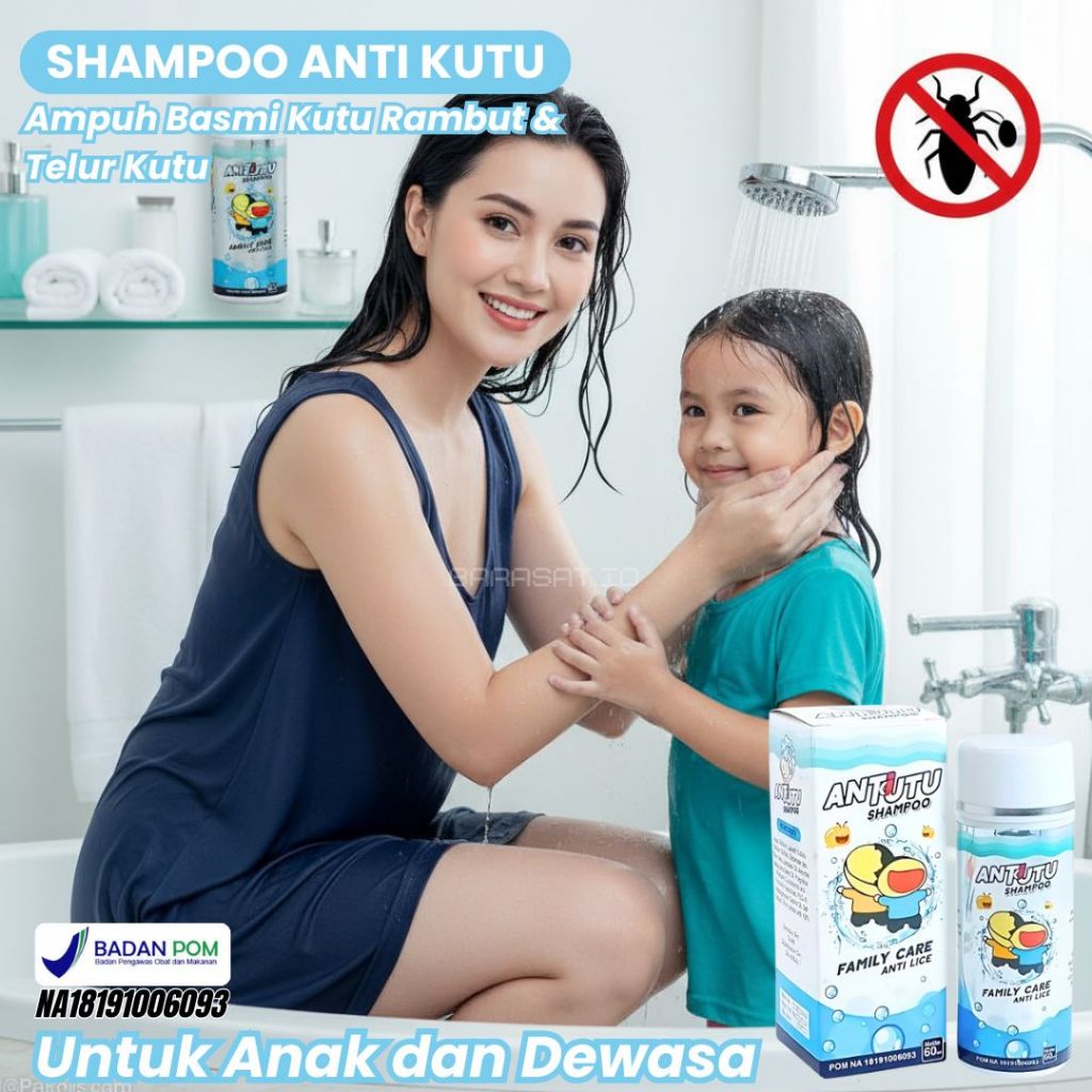 Sampo kutu anak Antutu Menghilangkan Telur kutu Rambut Efektif Membasmi Kutu hingga Tuntas Aman BPOM