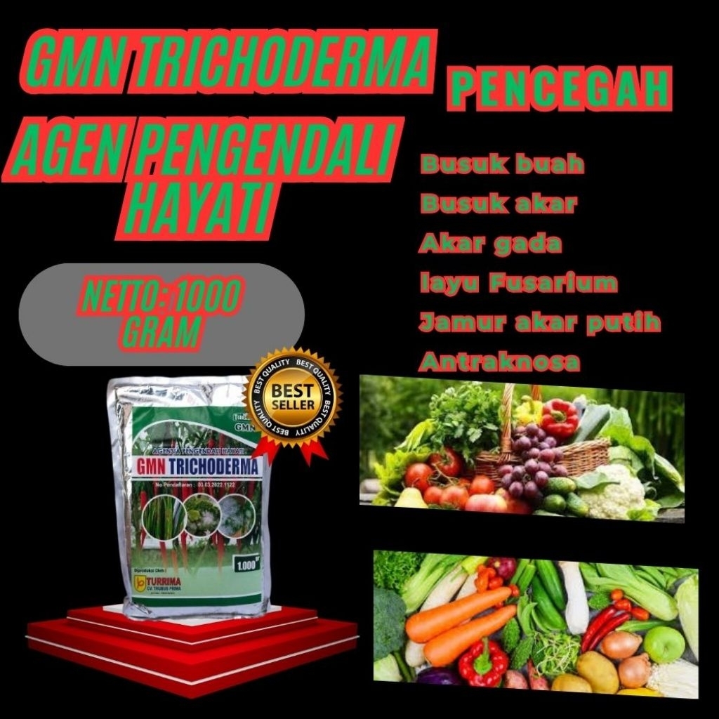 PALING LARIS  GMN GMN Trichoderma Anfush GMN GMN Trichoderma Asperellum Isi 1kg