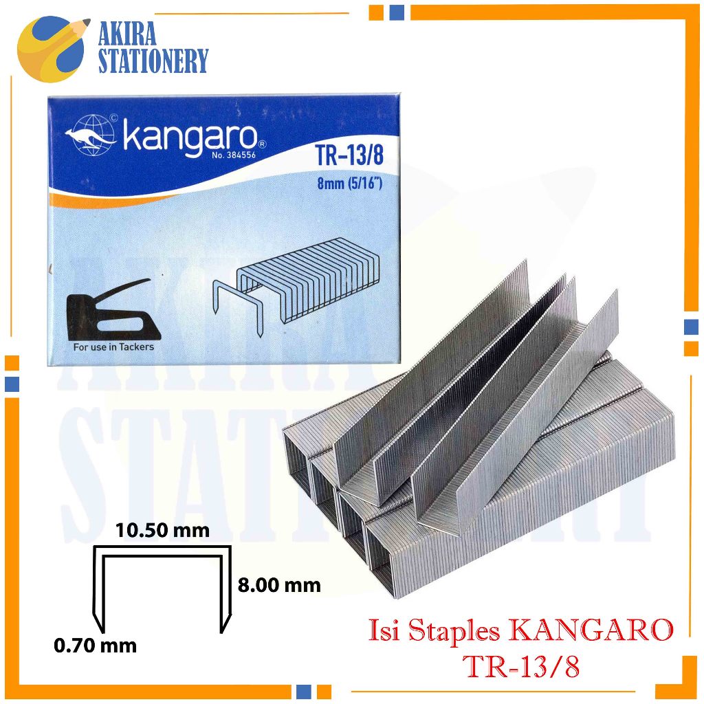 Isi Staples Tembak Kangaro TR 13/8 / Refill Gun Tacker 8mm 5/16 TR13-8 / Stapler Kangaroo TR-13/8 / 