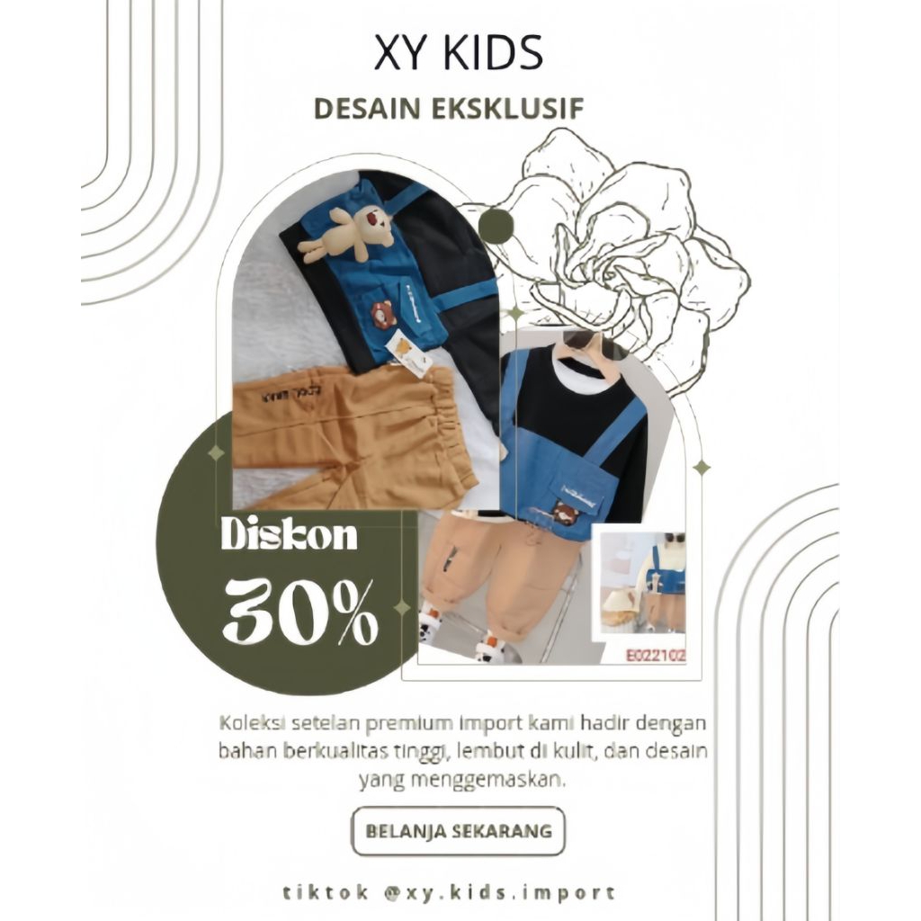 XY//KIDS SETELAN IMPORT ANAK LAKI LAKI/SETELAN KOREAN STYLE ANAK LAKI LAKI/SETELAN PREMIUM ANAK LAKI