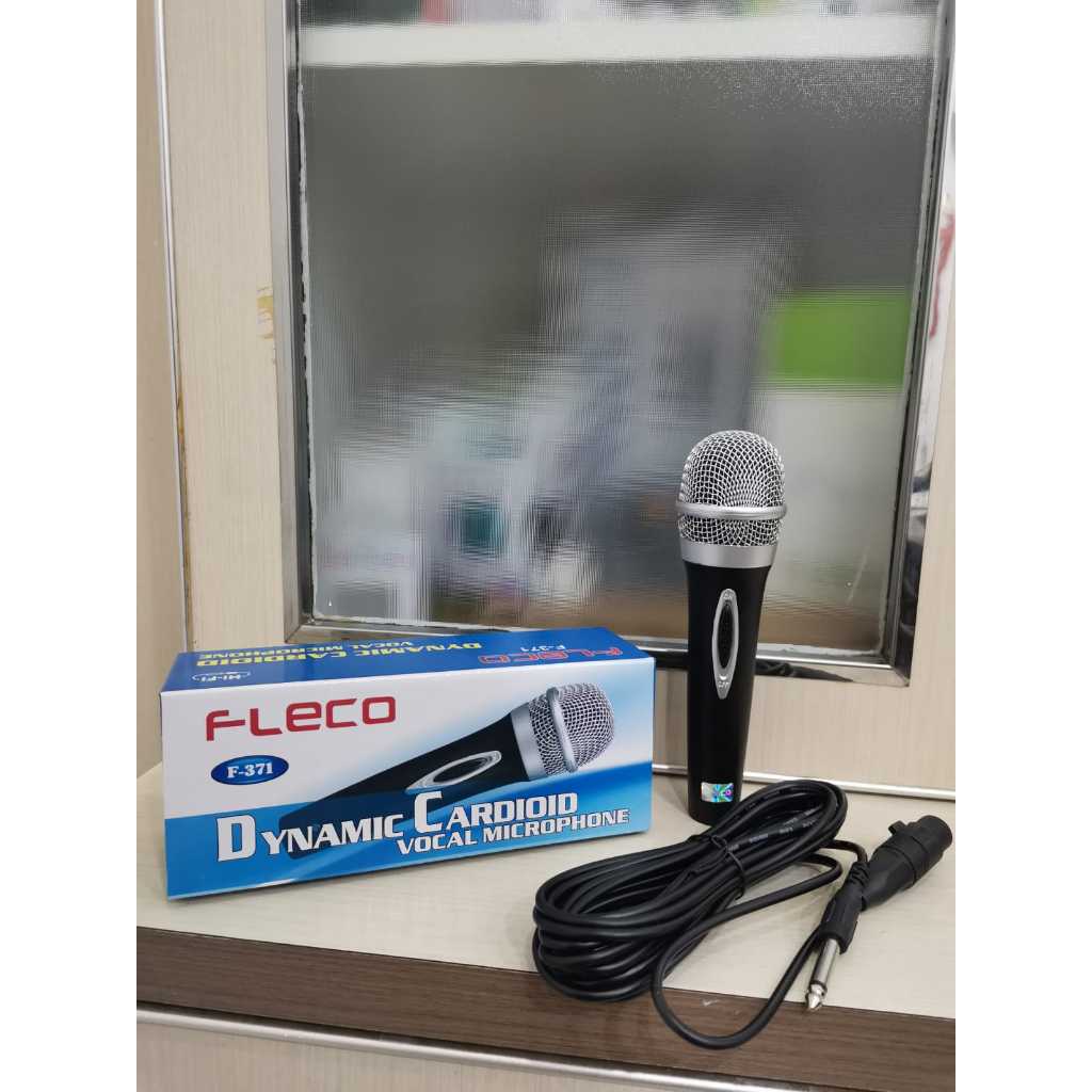 microphone fleco f-371 mic kabel panjang mic karaoke berkualitas