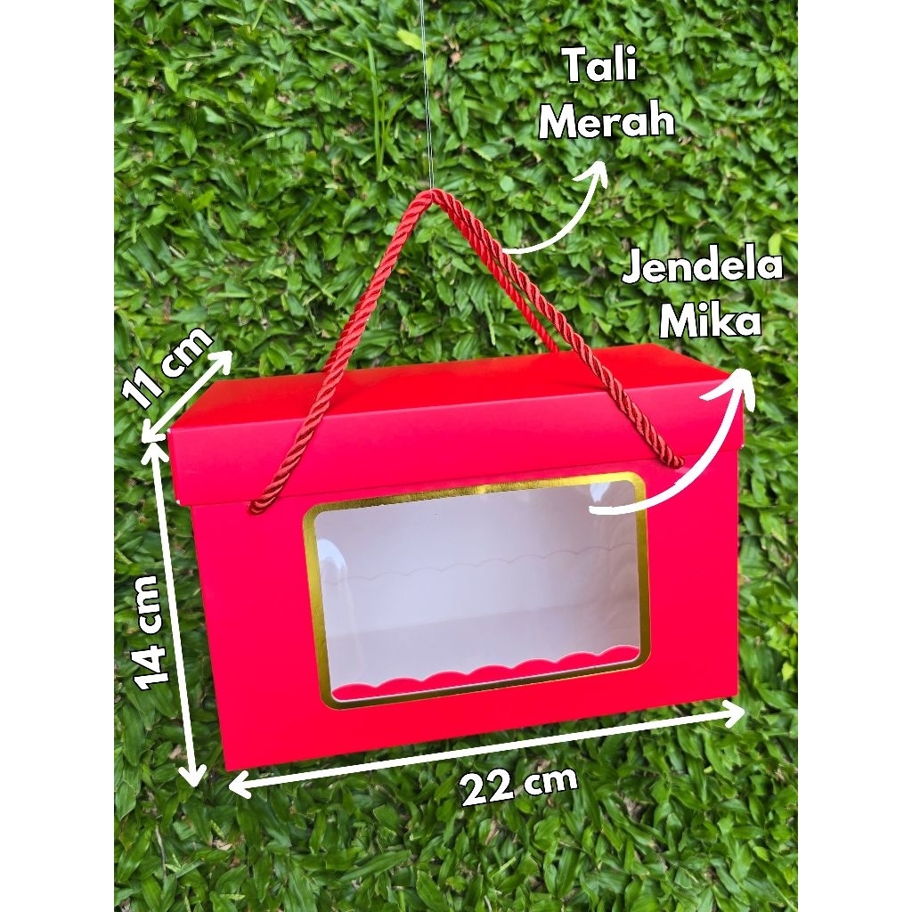 BOX HAMPERS TALI 22X11X14 22 X 11 BISA TOPLES TABUNG ISI 2 ATAU DESSERT BOX ISI 4