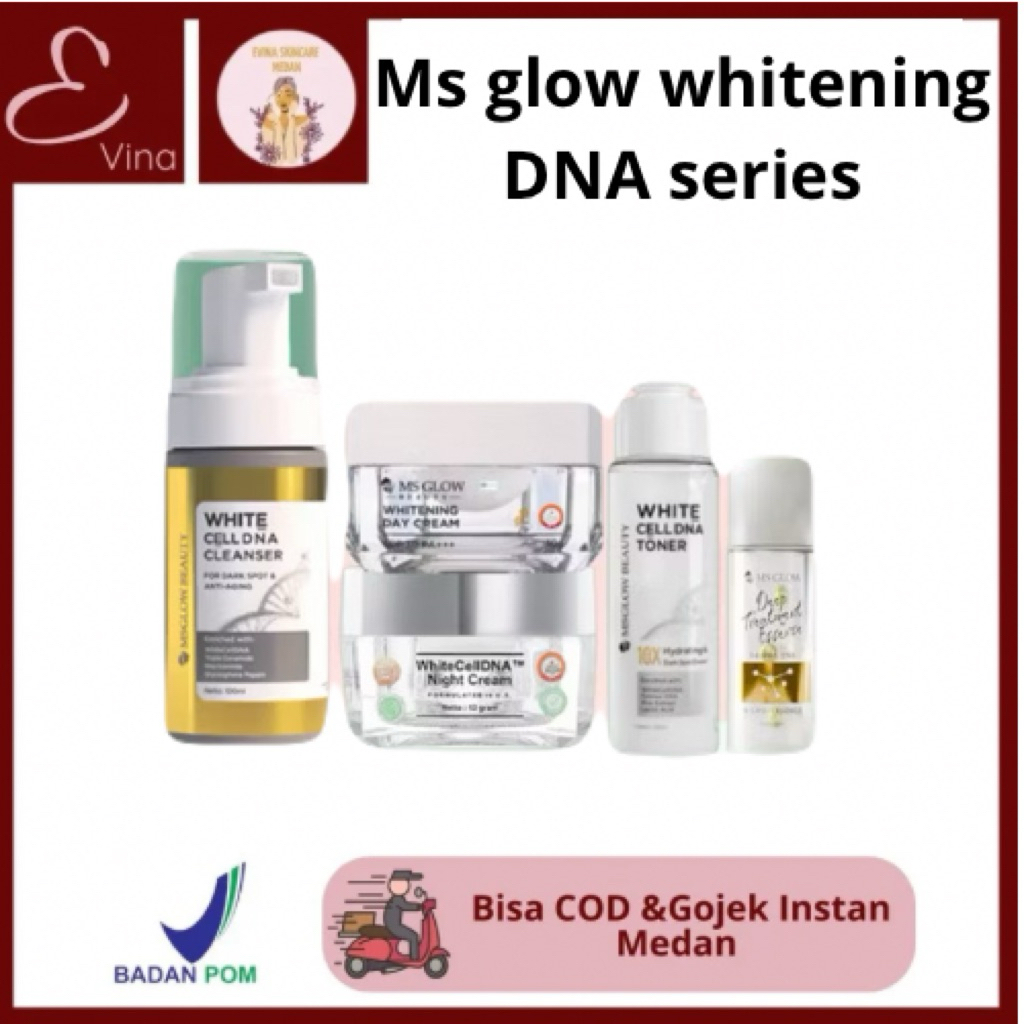 Paket Wajah White Cell DNA Ms Glow Ready gojek instan medan