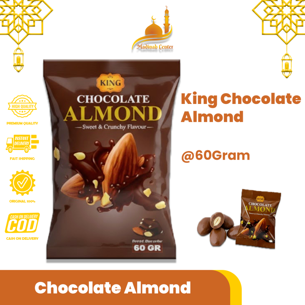 KIng Chocolate Almond 60 Gram / Coklat Almond King