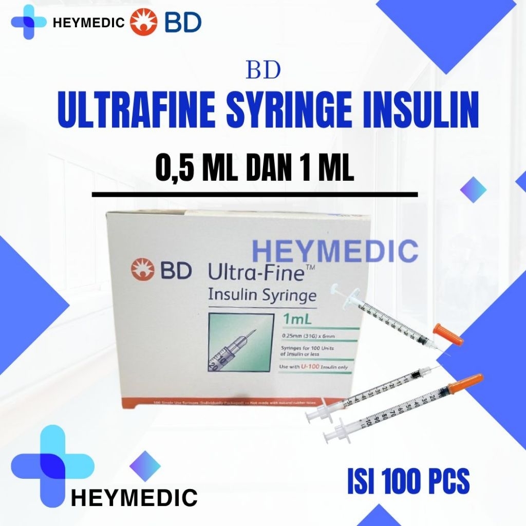Syringe Insulin BD Ultra-fine 0,5 ML dan 1 ML Harga/box