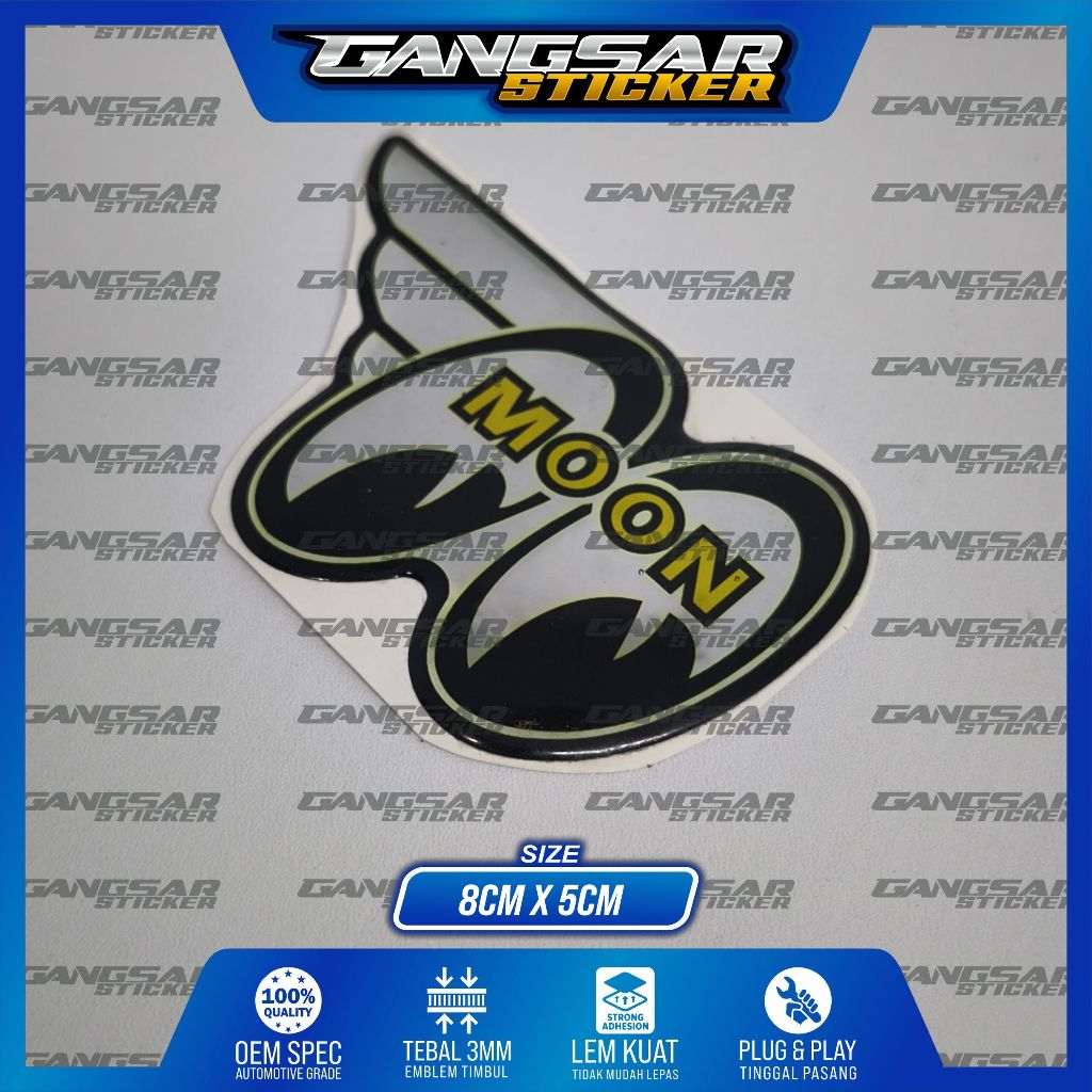 emblem mooneyes sayap, emblem timbul mooneyes, emblem mooneyes