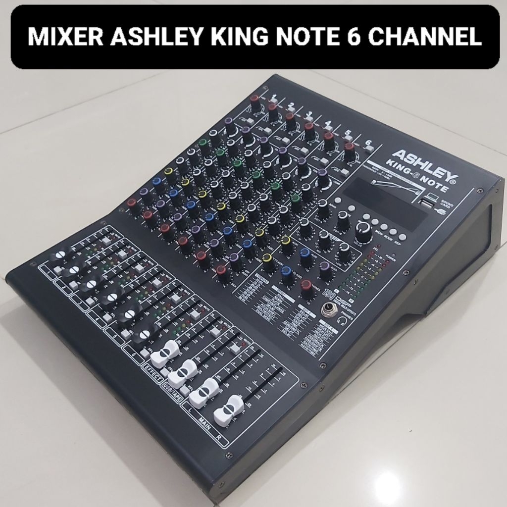 ASHLEY Mixer Audio KING Note 6 Channel Kompressor 3 Aux