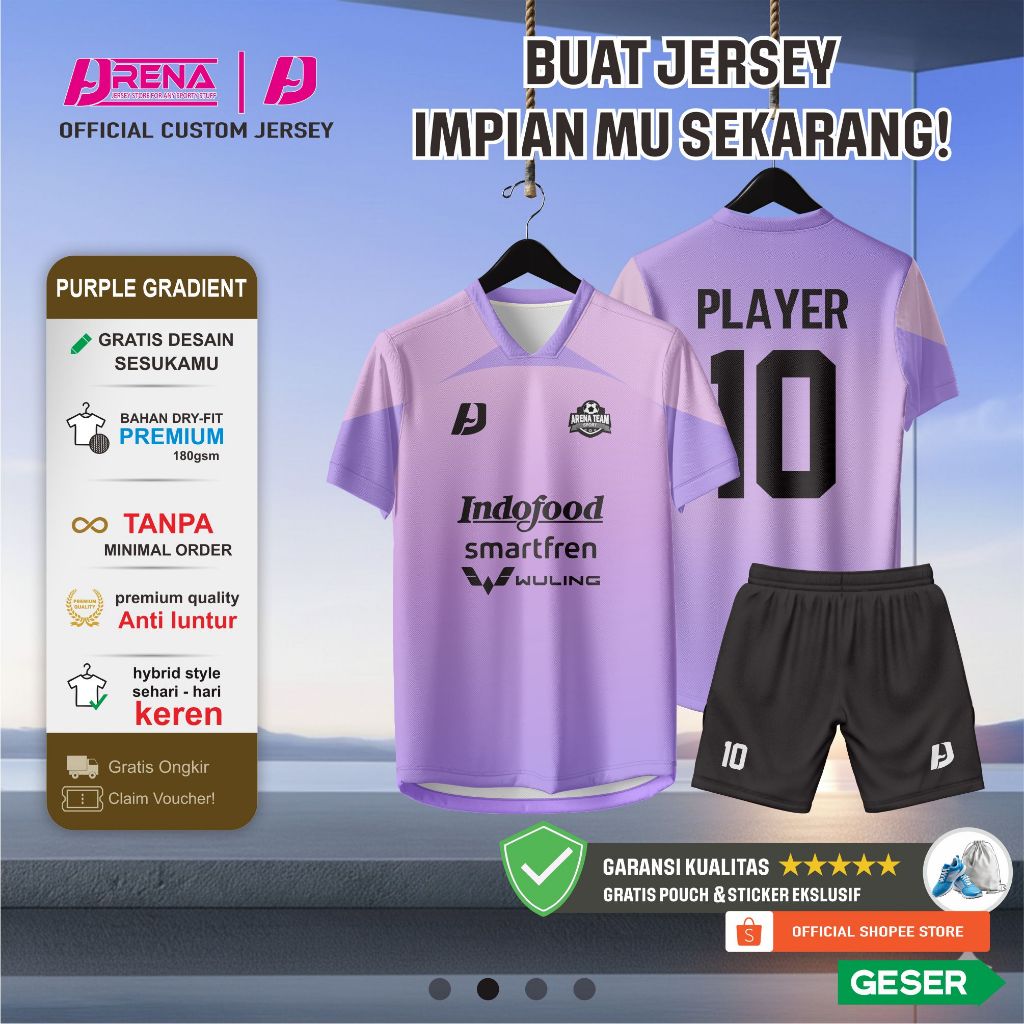 Jersey Kiper Futsal / Bola Full Printing Custom Desain Gratis Nama Logo dan Sponsor ( bisa satuan ) 