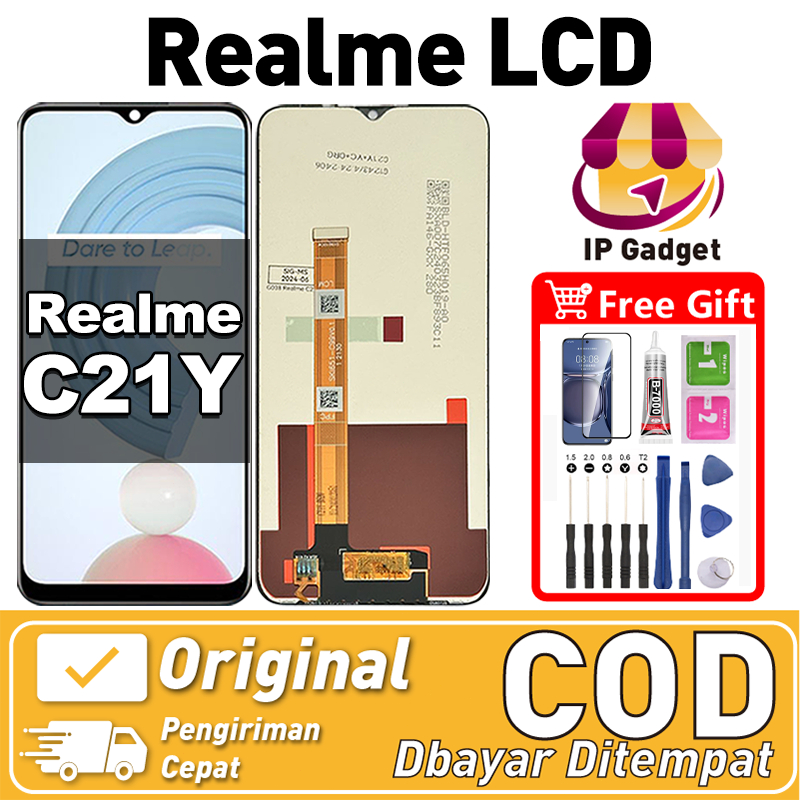 ORI FOR LCD REALME C21Y Fullset Original LCD HP REALME C21Y Asli Touchscreen Layar Sentuh HP COD