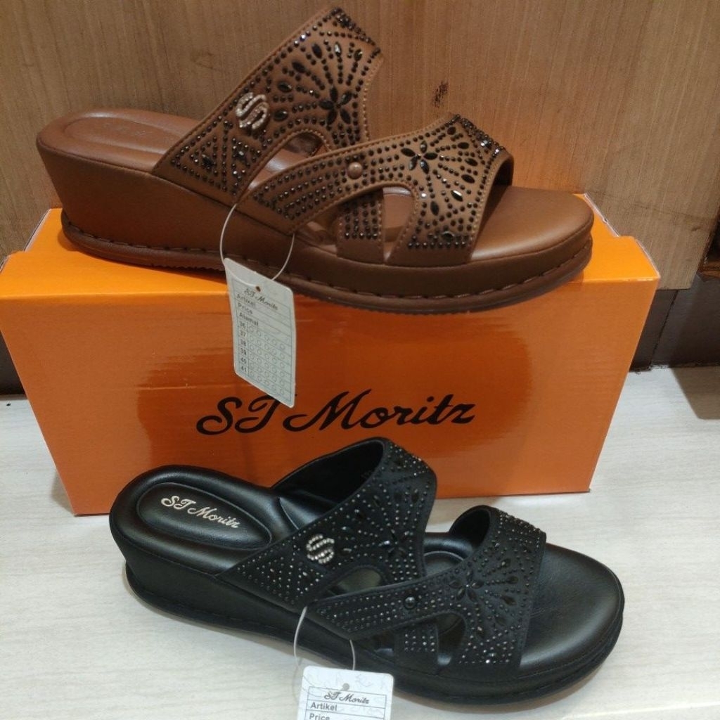 SANDAL WEDGES RINGAK ST.MORITZ HAK 7CM NEW ARRIVAL (36-40)