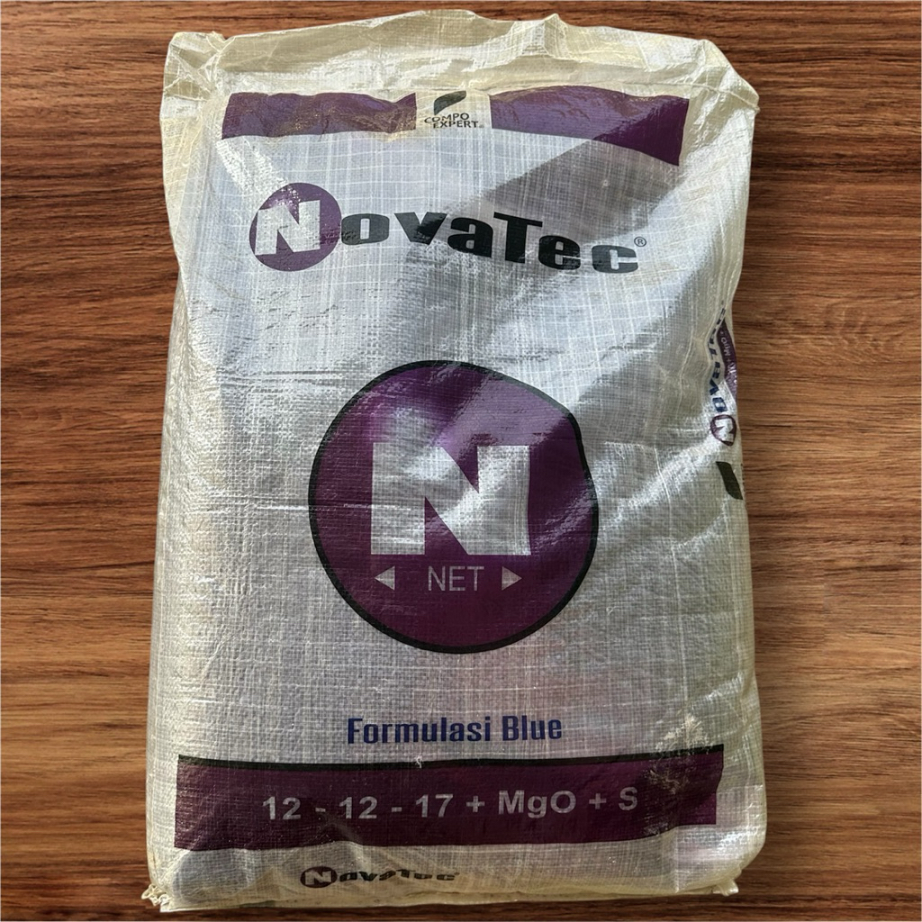 Pupuk Novatec 12-12-17+ MGO+S Kemasan 25 Kg