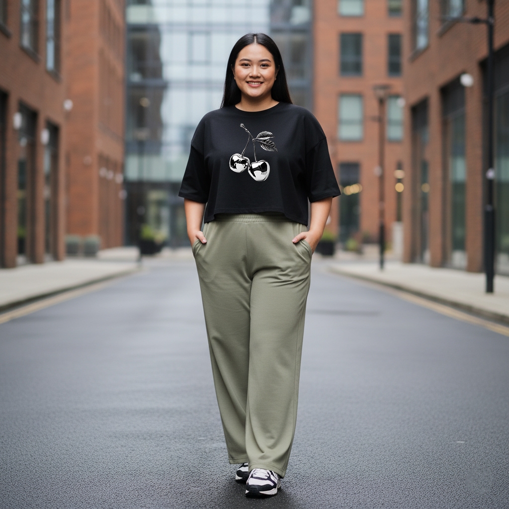 Kaos Croptop Oversize Apple2 Crop Ld 160 150 140 130 120