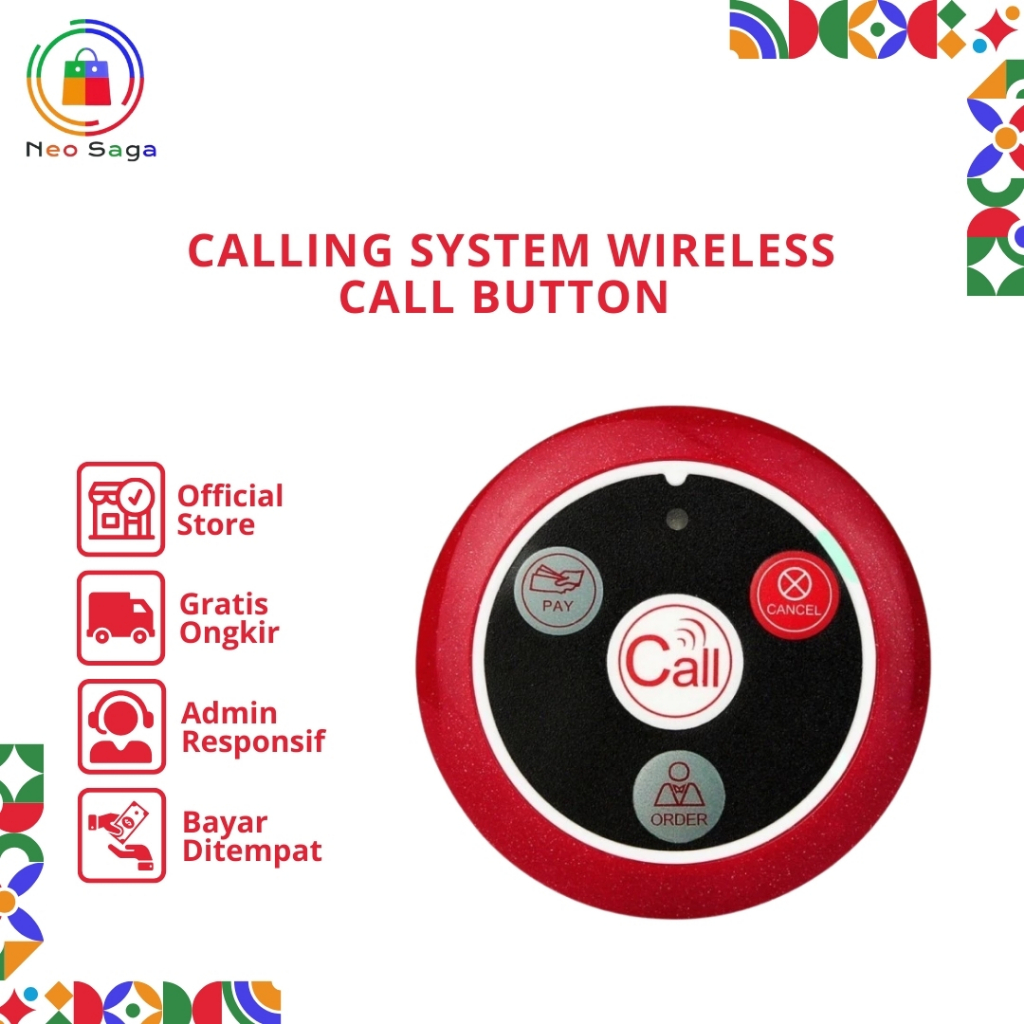 Wireless Calling System Call Button Pagers Restaurant