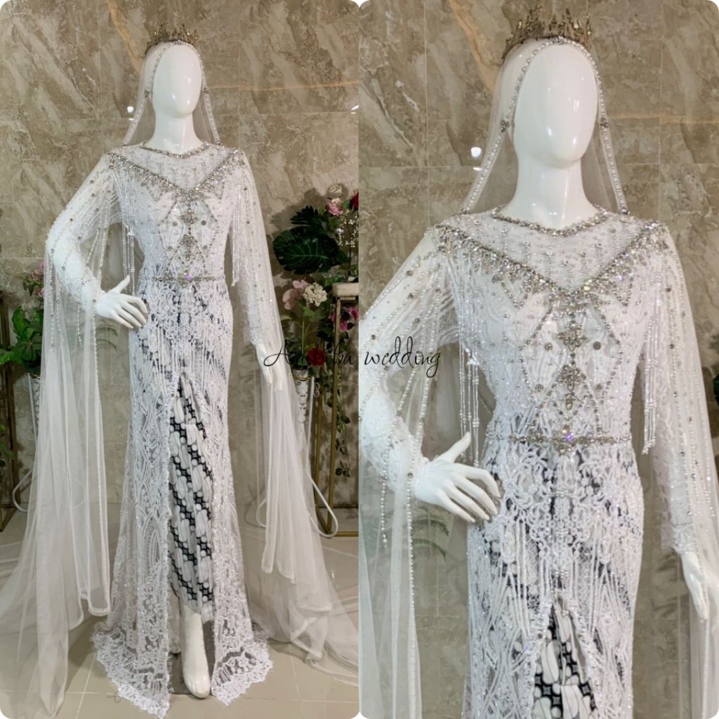 BAJU AKAD WANITA / KEBAYA AKAD / BAJU PENGANTIN / WEDDING DRESS / KEBAYA AKAD MEWAH