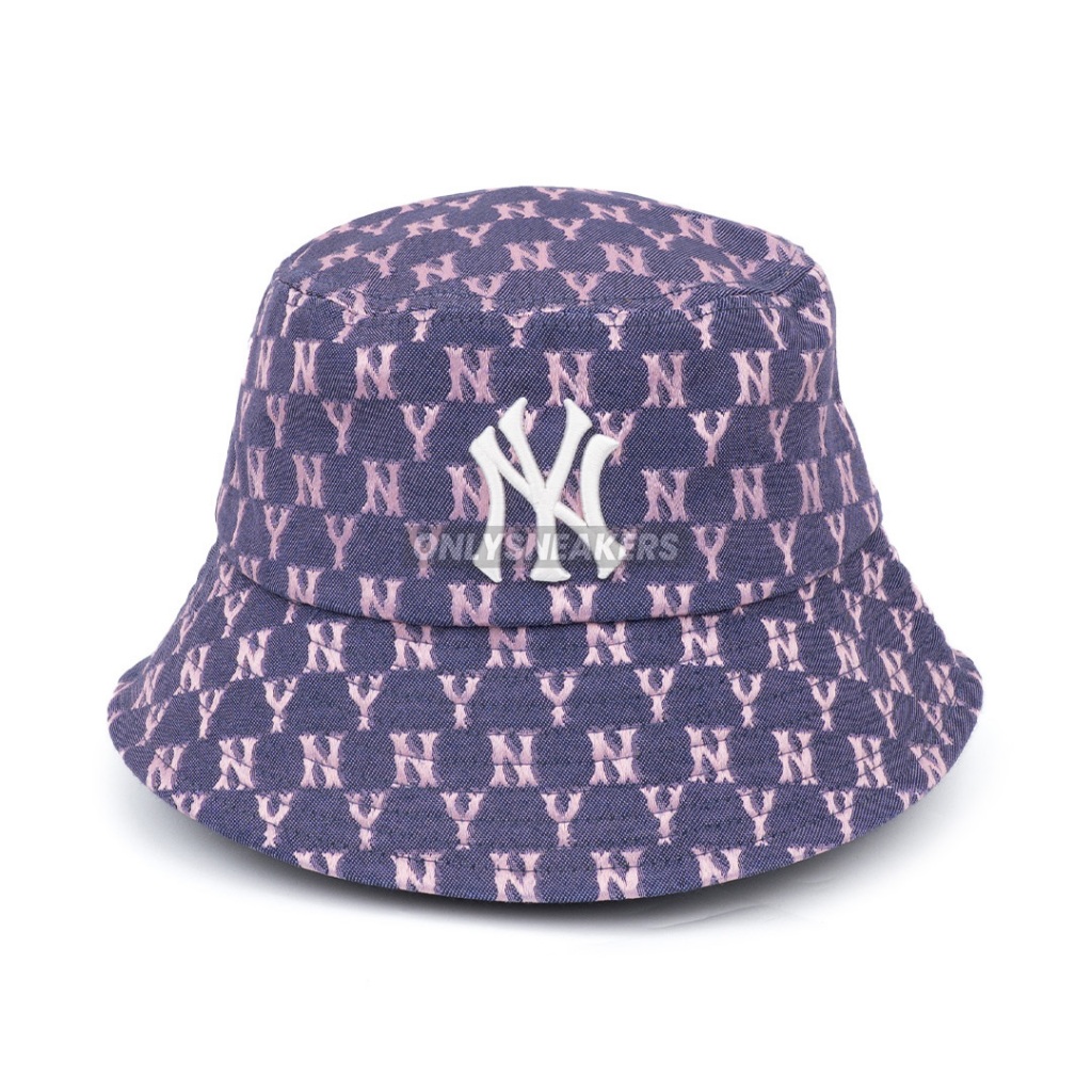 MLB NEW YORK YANKEES MONOGRAM CLASSIC BUCKET HAT NAVY PINK