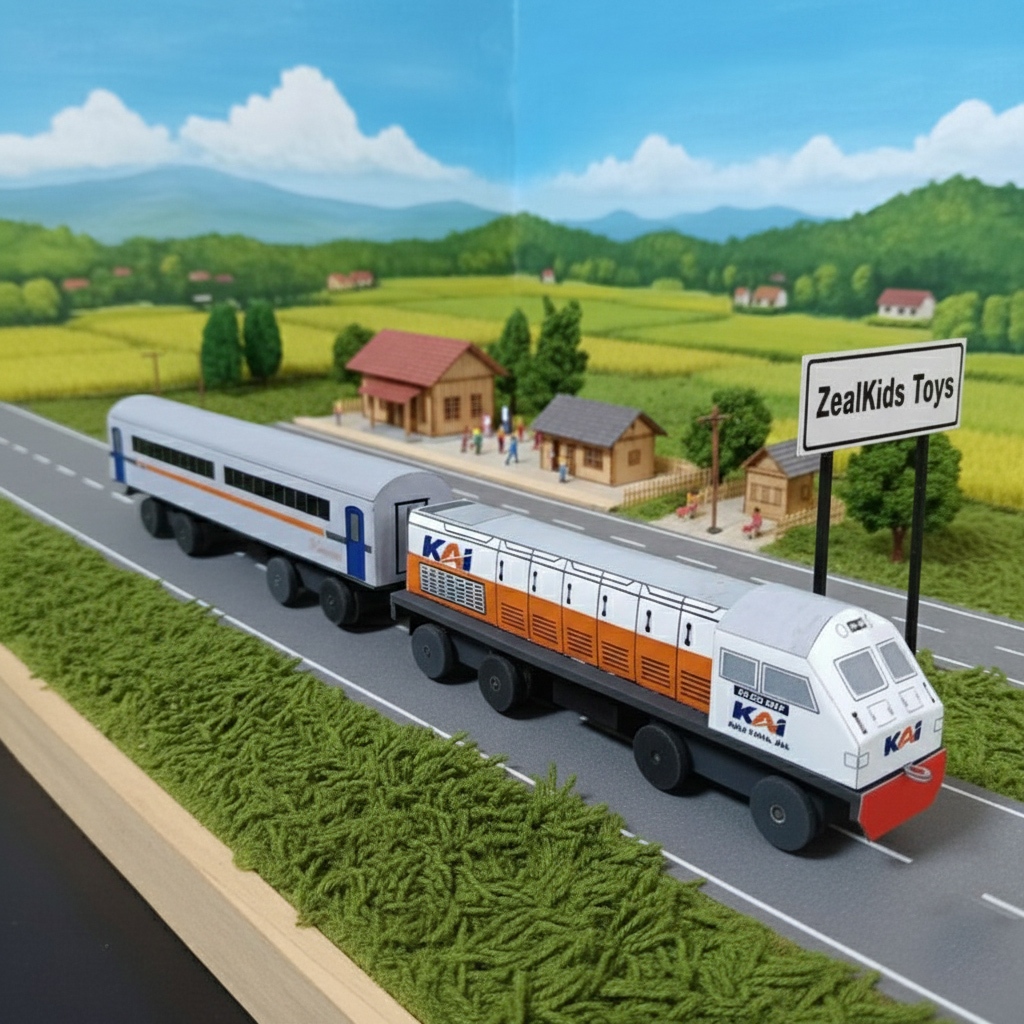 Mainan Kereta Anak KAI Lokomotif CC 203 & Gerbong