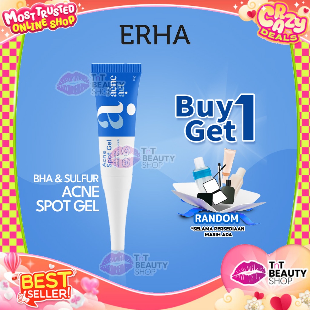 ERHA Acneact Acne Spot Gel BHA & Sulfur 10g Obat Totol Jerawat