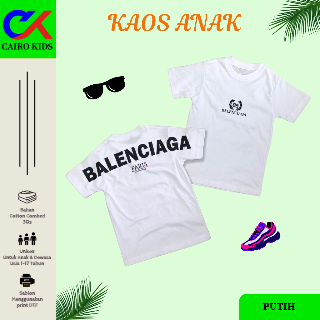 Kaos Anak & Remaja Laki-Laki 1-17 Tahun BALEN Catton Combad 30s Baju Kaos Anak