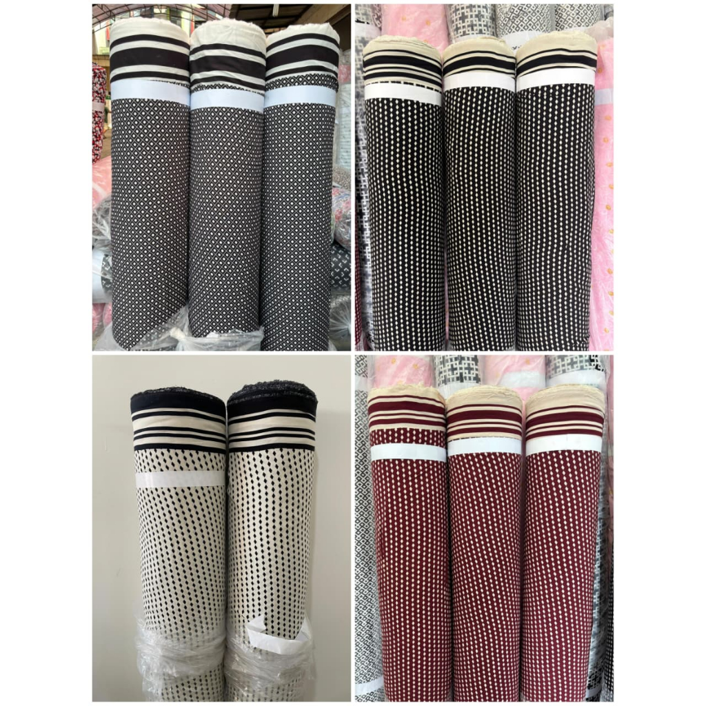 Kain Katun Rayon Viscose Motif Pinggir Premium (0,5 Meter)