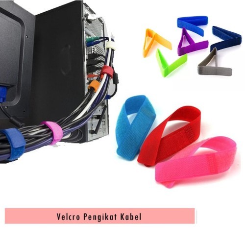 1 PCS Velcro Strap Pengikat Pengait Kabel Charger Headset / Velcro Strap Binder Cable Penjepit Kabel