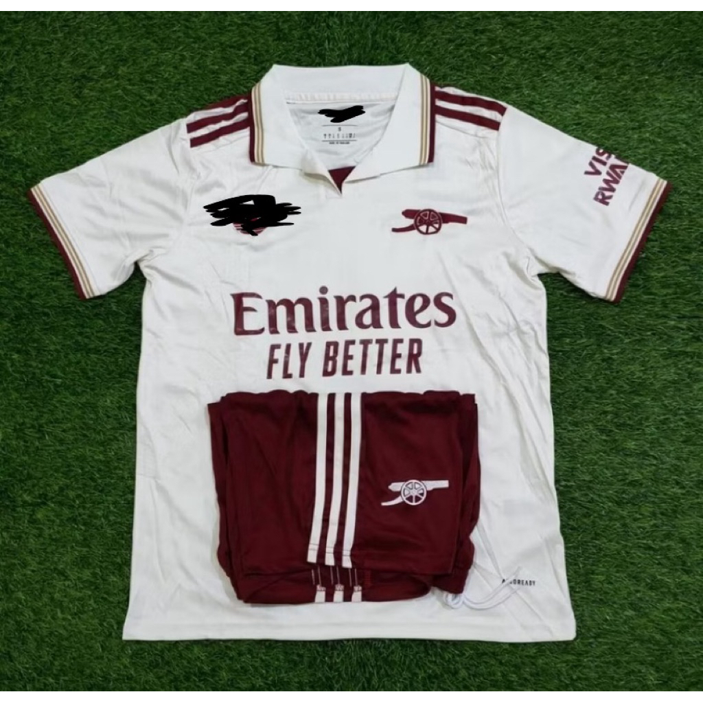 Stelan Setelan Jersey Kaos Baju Sepak Bola Arsenal Meriam London Home Away 3rd Third Putih White Ful