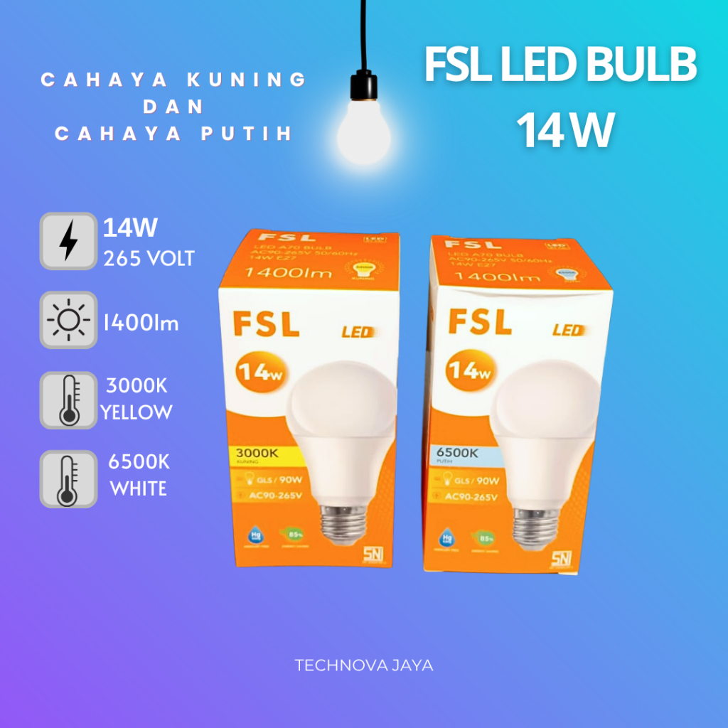 (GROSIR) LAMPU LED BOHLAM BULB FSL CLASSIC CAHAYA SUPER TERANG 14W / LAMPU SNI FSL