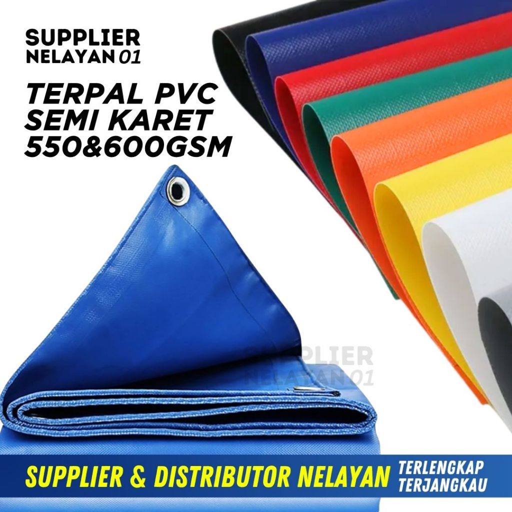 TERPAL PVC TARPAULIN SEMI KARET TEBAL HEAVY DUTY
