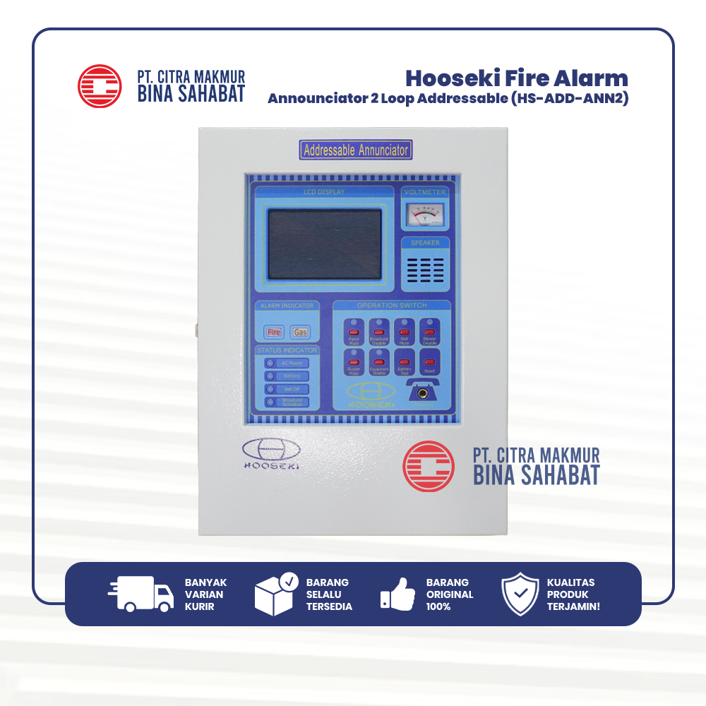 Hooseki Addressable 2 Loop Annunciator W/O Headset Type HS-ADD-ANN2 (BJ-HSFA-ANN2)