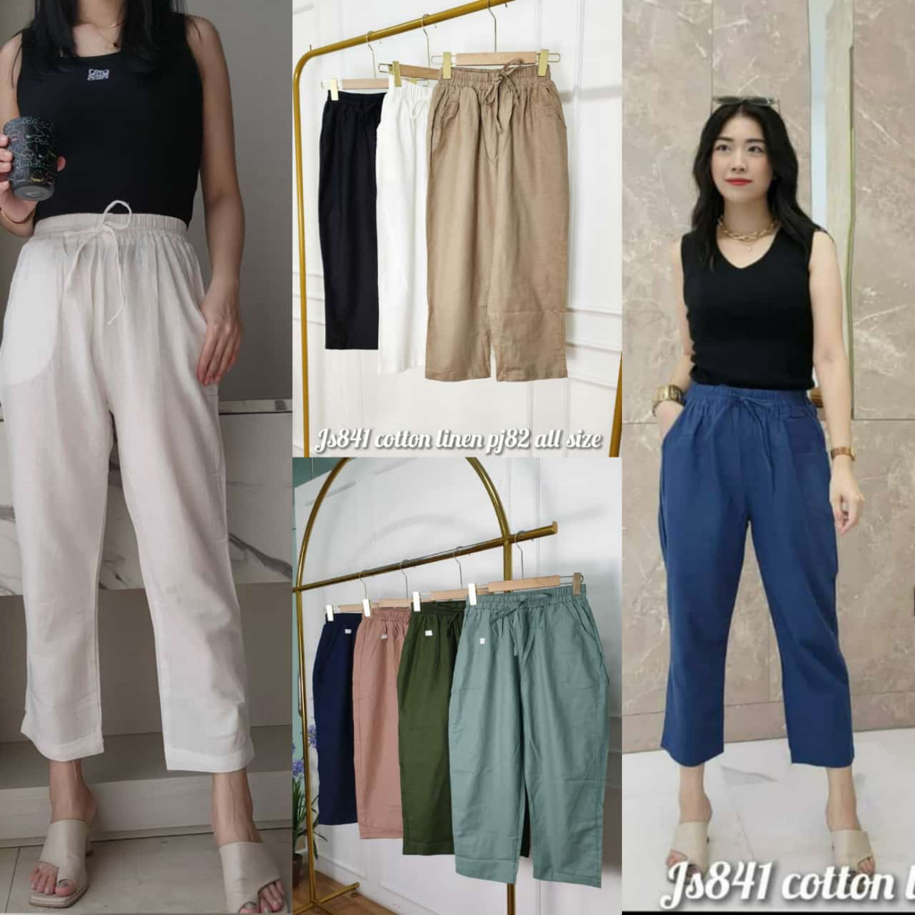 BLIORI CELANA 841 LINEN 7/8 | CELANA WANITA | CELANA KATUN LINEN | CELANA 7/8 | CELANA NYANTAI
