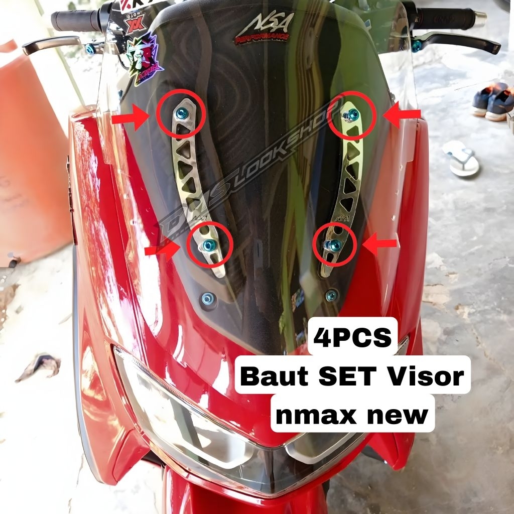 Baut titanium visor nmax new original vietnam